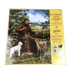 Sunsout Saint Francis & Animals Jigsaw Puzzle Catholic Church NEW Sealed 500 Pcs